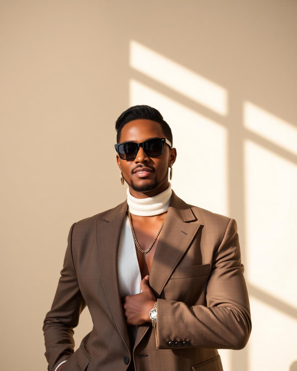 Personal brand portrait session in a bright Miami studio